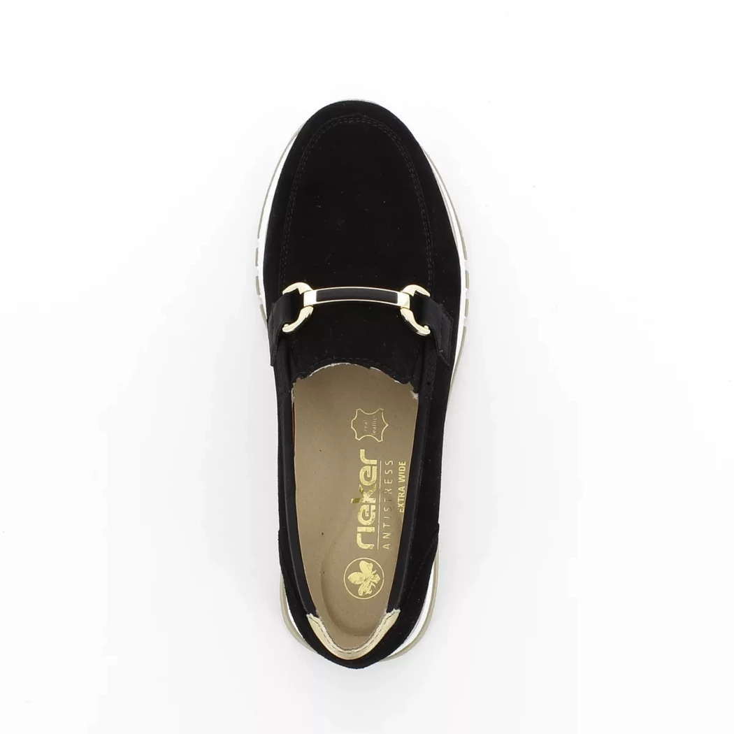 Image (6) de la chaussures Rieker - Mocassins Noir en Cuir nubuck