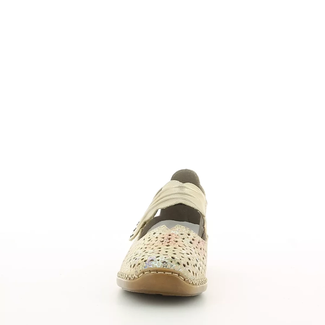 Image (5) de la chaussures Rieker - Ballerines Beige en Cuir nubuck