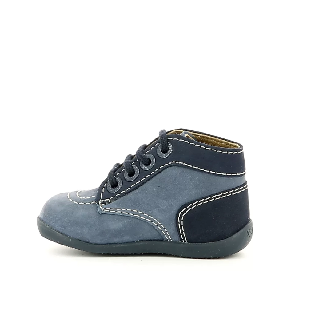 Image (4) de la chaussures Kickers - Bottines Bleu en Cuir nubuck