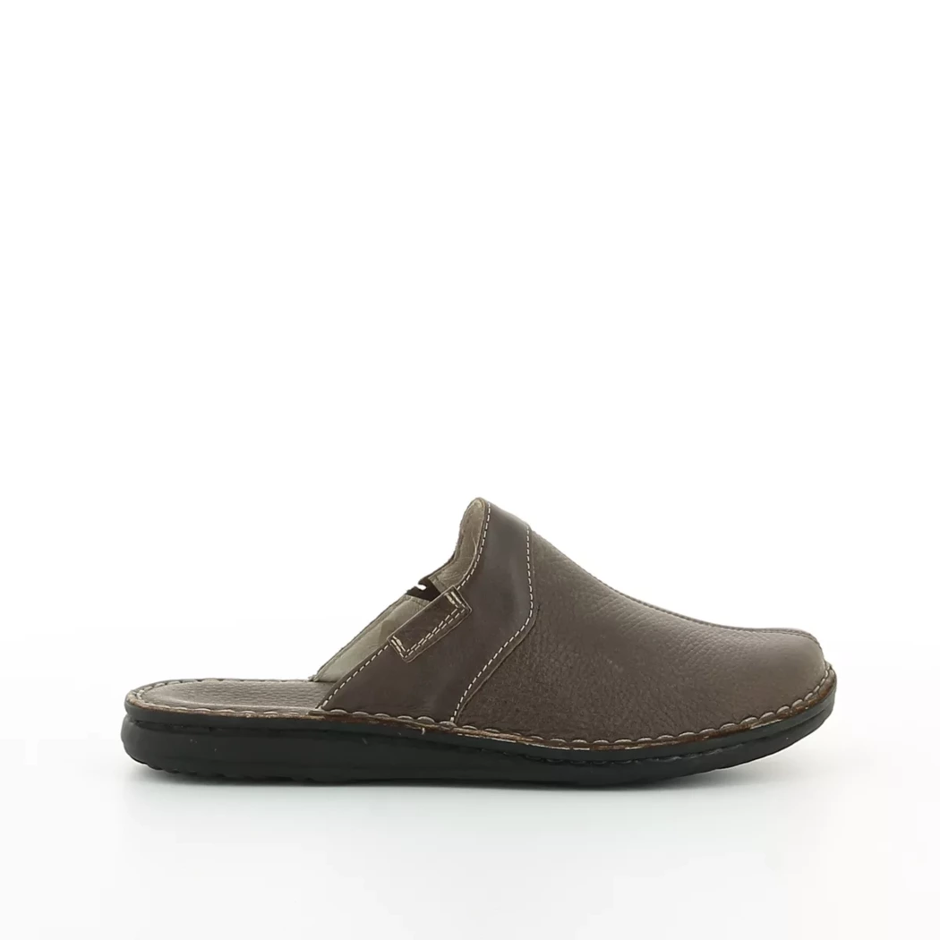 Image (2) de la chaussures Calba - Pantoufles et Chaussons Marron en Cuir