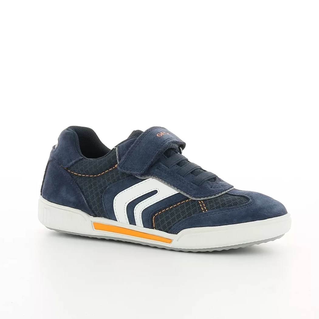 Image (1) de la chaussures Geox - Baskets Bleu en Cuir nubuck