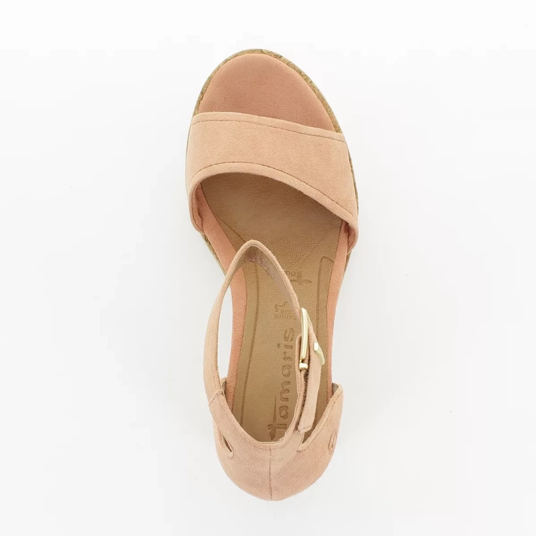 Image (6) de la chaussures Tamaris - Sandales et Nu-Pieds Rose en Cuir nubuck