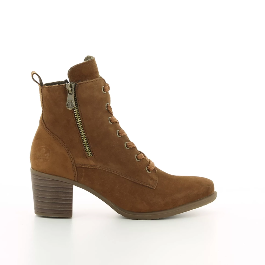 Image (2) de la chaussures Rieker - Bottines Cuir naturel / Cognac en Cuir nubuck