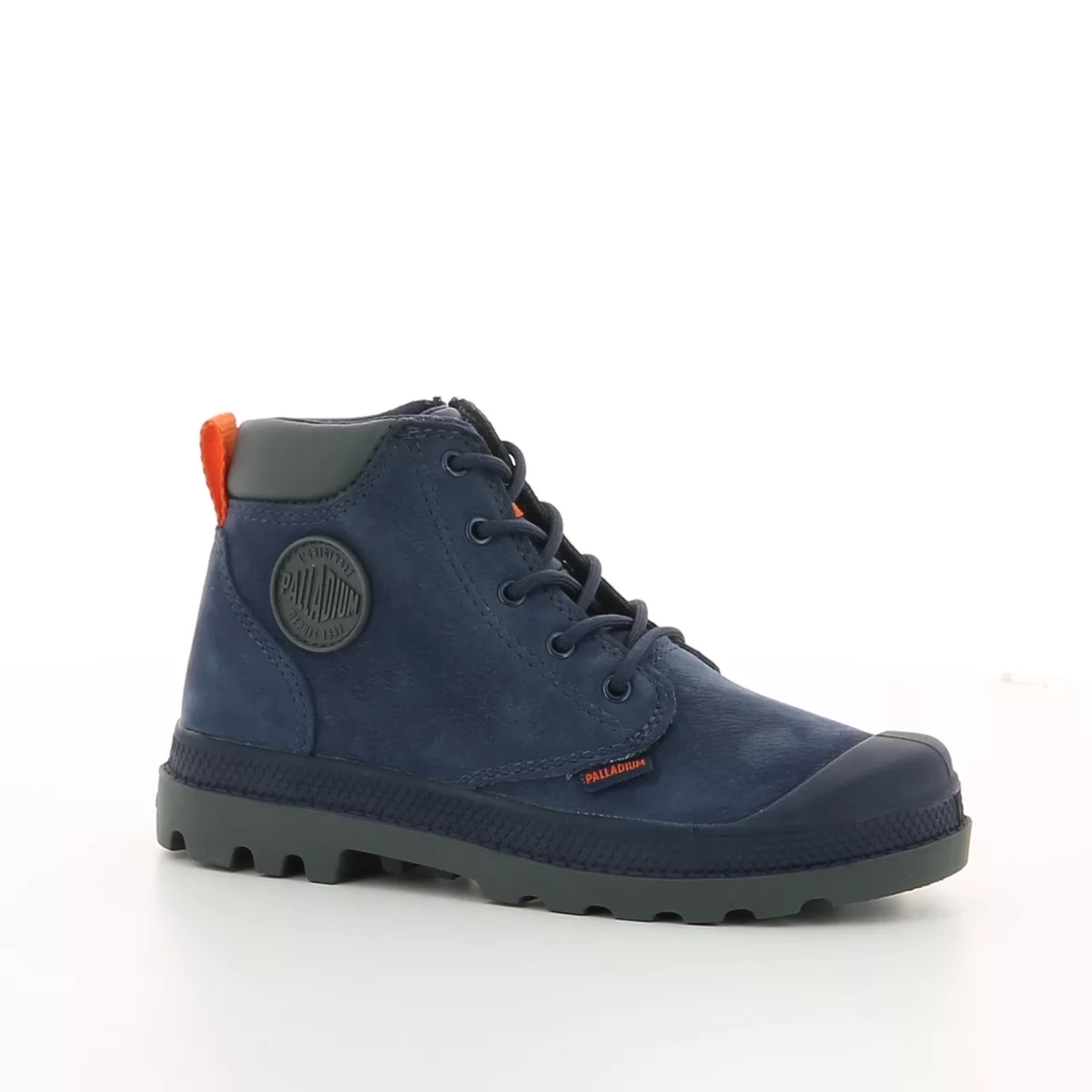 Image (1) de la chaussures Palladium - Bottines Bleu en Cuir nubuck