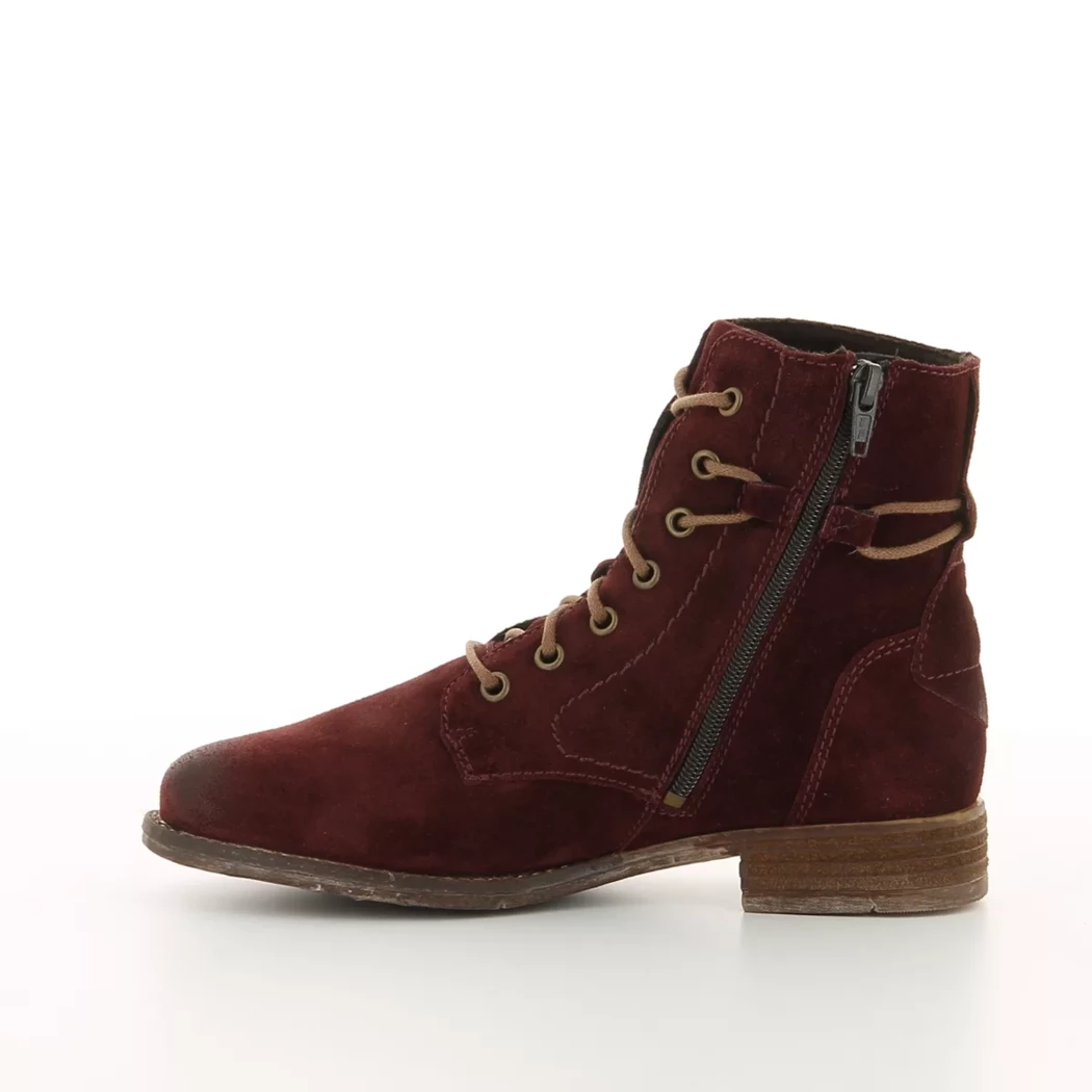 Image (4) de la chaussures Josef Seibel - Bottines Bordeaux en Cuir nubuck