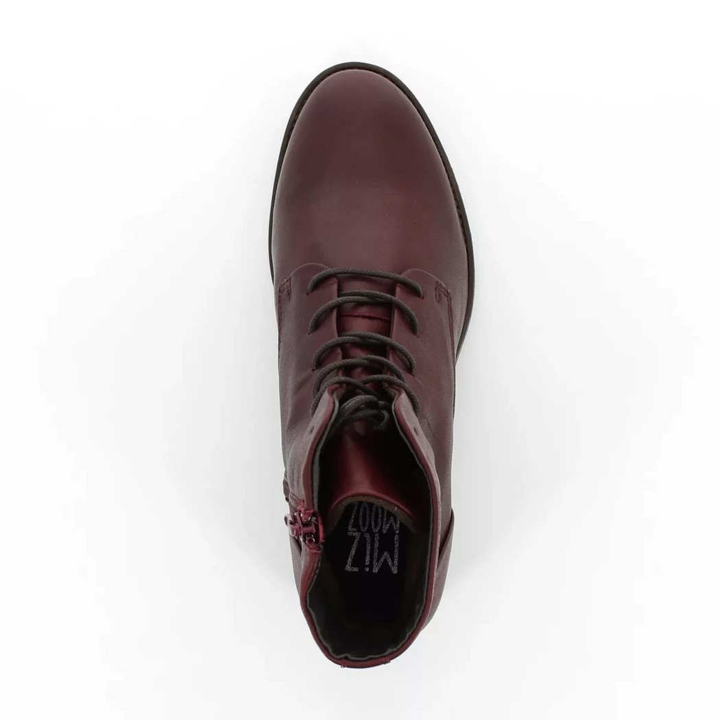 Image (6) de la chaussures Miz Mooz - Bottines Bordeaux en Cuir