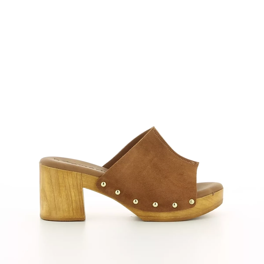 Image (2) de la chaussures Tamaris - Mules et Sabots Cuir naturel / Cognac en Cuir nubuck