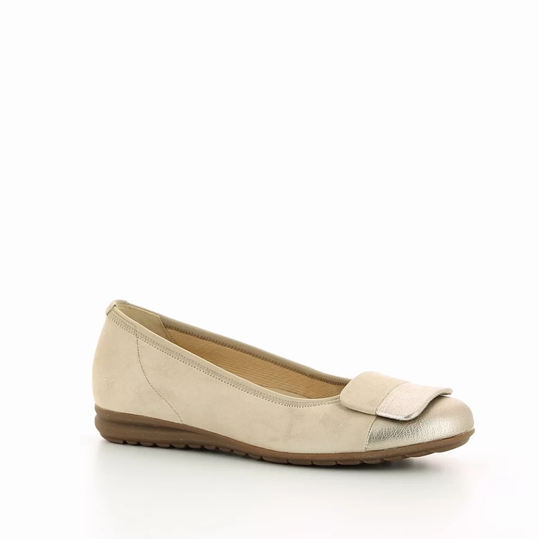 Image (1) de la chaussures Gabor - Ballerines Taupe en Cuir nubuck