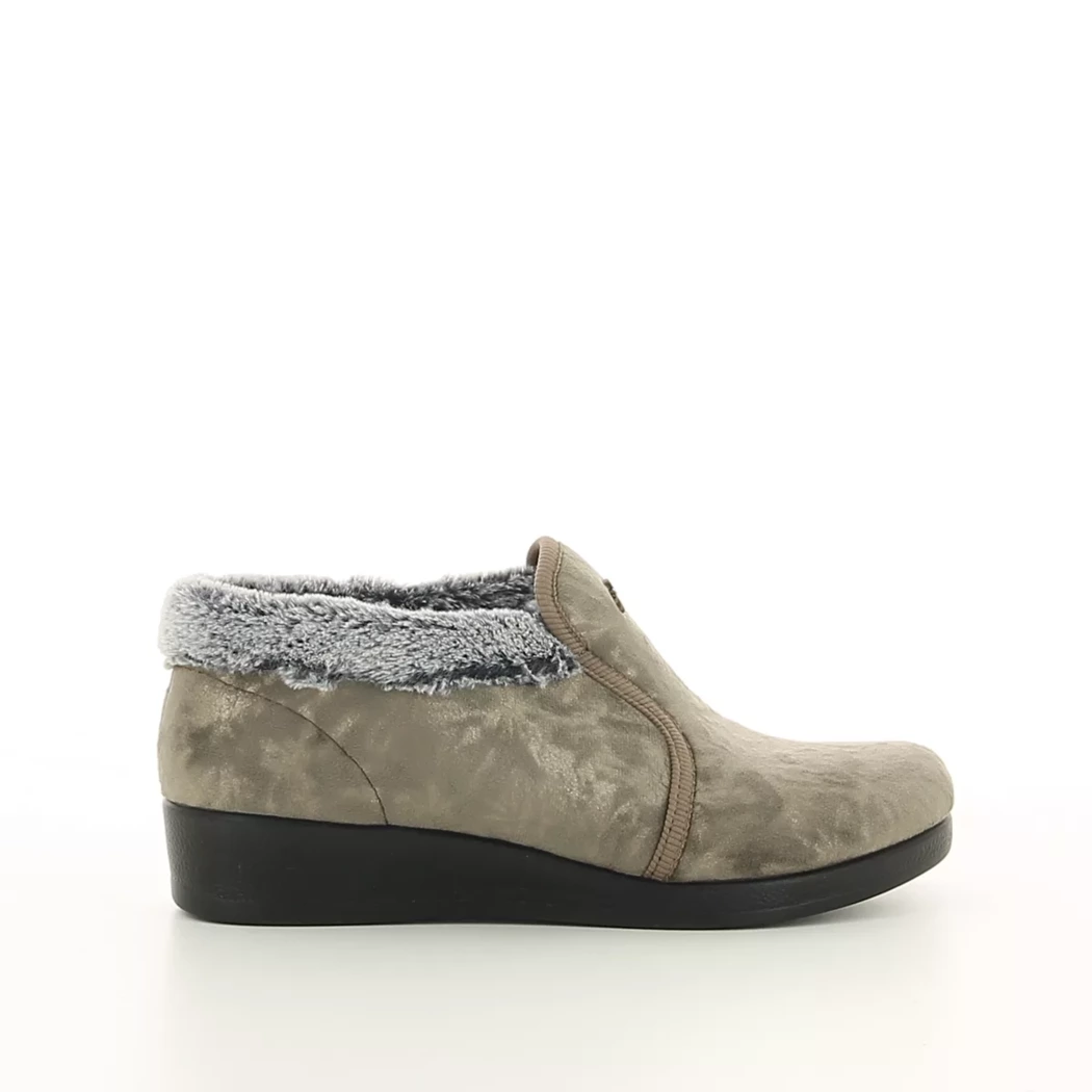 Image (2) de la chaussures Fly Flot - Pantoufles et Chaussons Taupe en Textile