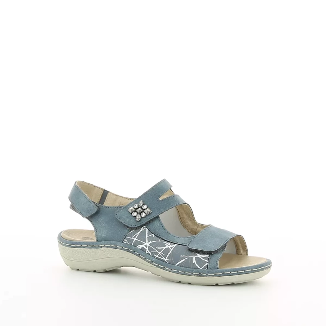 Image (1) de la chaussures Remonte - Sandales et Nu-Pieds Bleu en Cuir nubuck