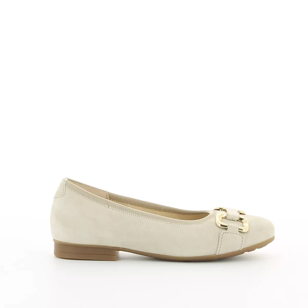 Image (2) de la chaussures Gabor - Ballerines Beige en Cuir nubuck