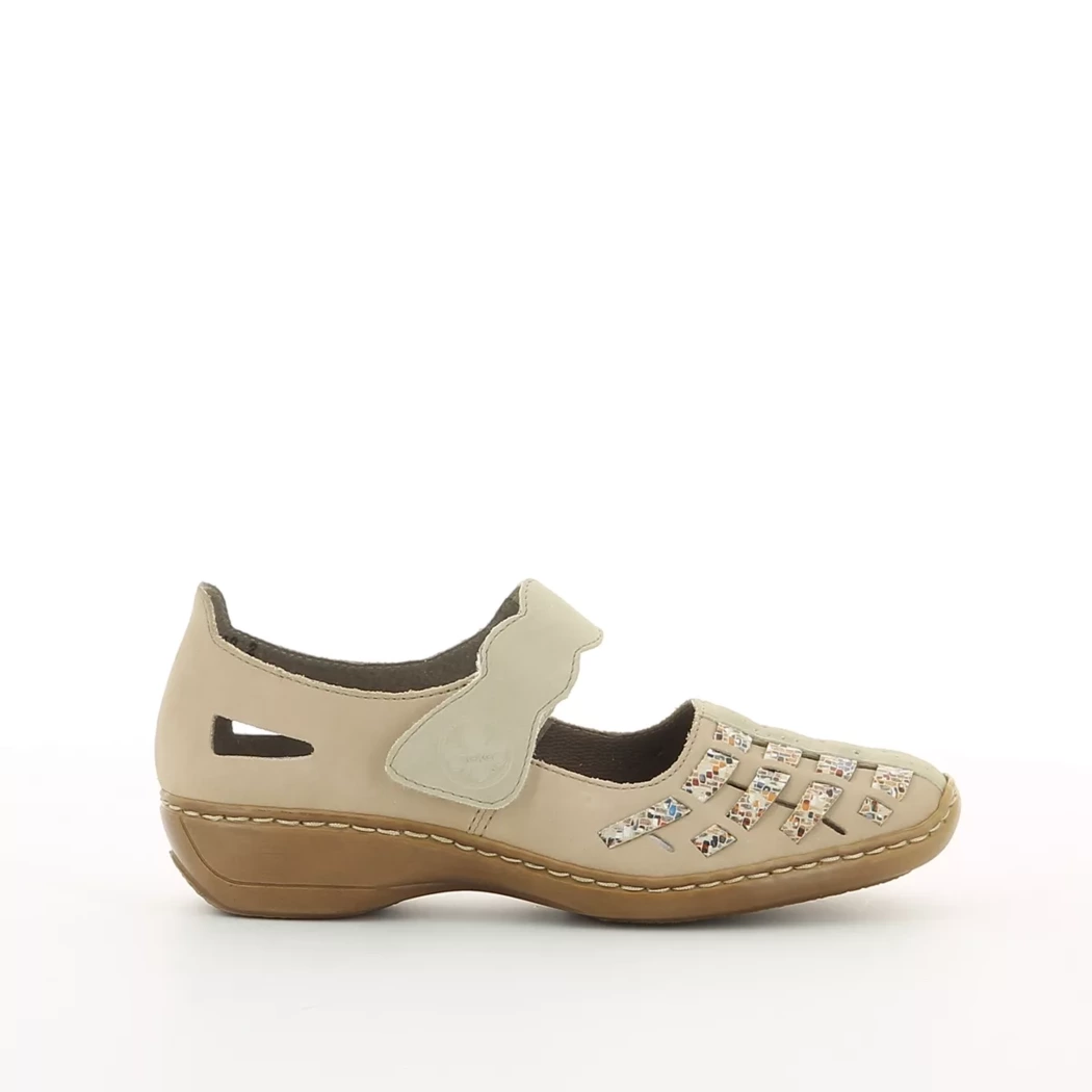 Image (2) de la chaussures Rieker - Escarpins Beige en Cuir nubuck