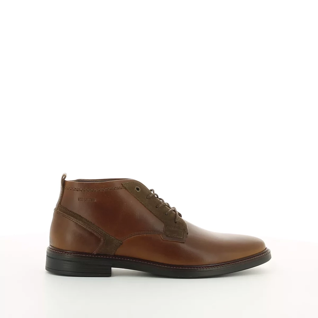 Image (2) de la chaussures Hub Station - Bottines Cuir naturel / Cognac en Cuir