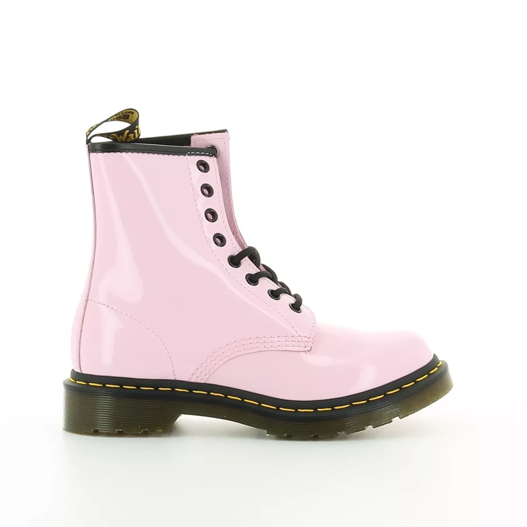 Image (2) de la chaussures Dr. Martens - Bottines Rose en Cuir vernis