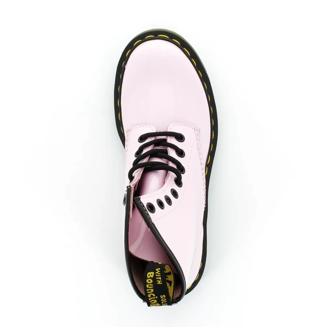 Image (6) de la chaussures Dr. Martens - Bottines Rose en Cuir vernis