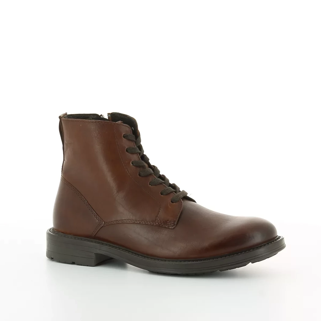 Image (1) de la chaussures Poelman - Bottines Cuir naturel / Cognac en Cuir