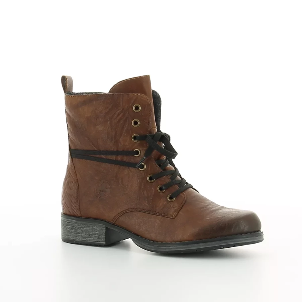 Image (1) de la chaussures Rieker - Bottines Cuir naturel / Cognac en Cuir