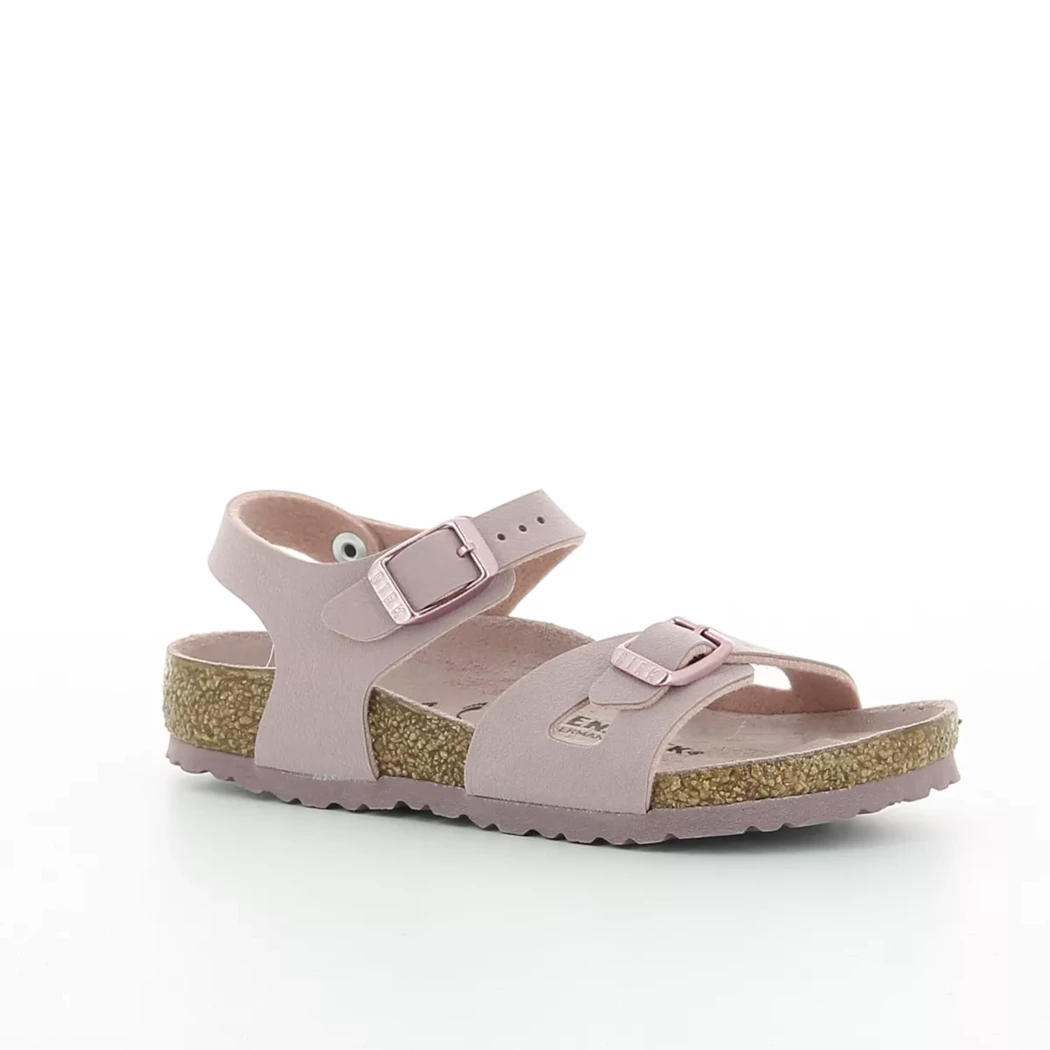 Image (1) de la chaussures Birkenstock - Sandales et Nu-Pieds Rose en Cuir synthétique