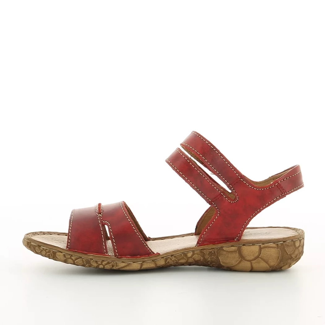 Image (4) de la chaussures Josef Seibel - Sandales et Nu-Pieds Rouge en Cuir