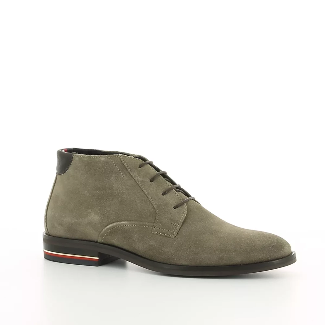 Image (1) de la chaussures Tommy jeans - Bottines Taupe en Cuir nubuck