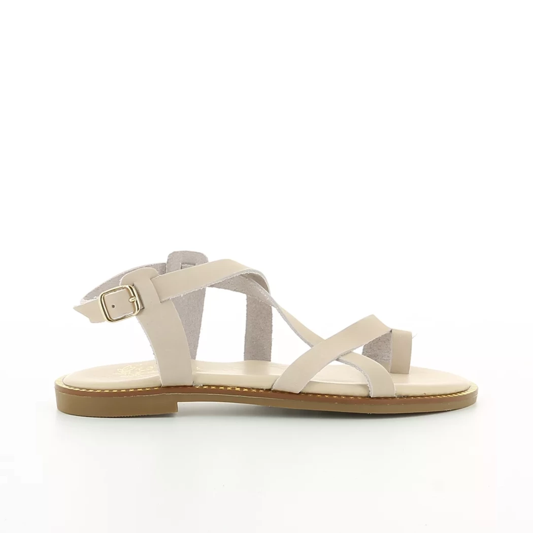 Image (2) de la chaussures Mes jolis nu-pieds - Sandales et Nu-Pieds Beige en Cuir nubuck