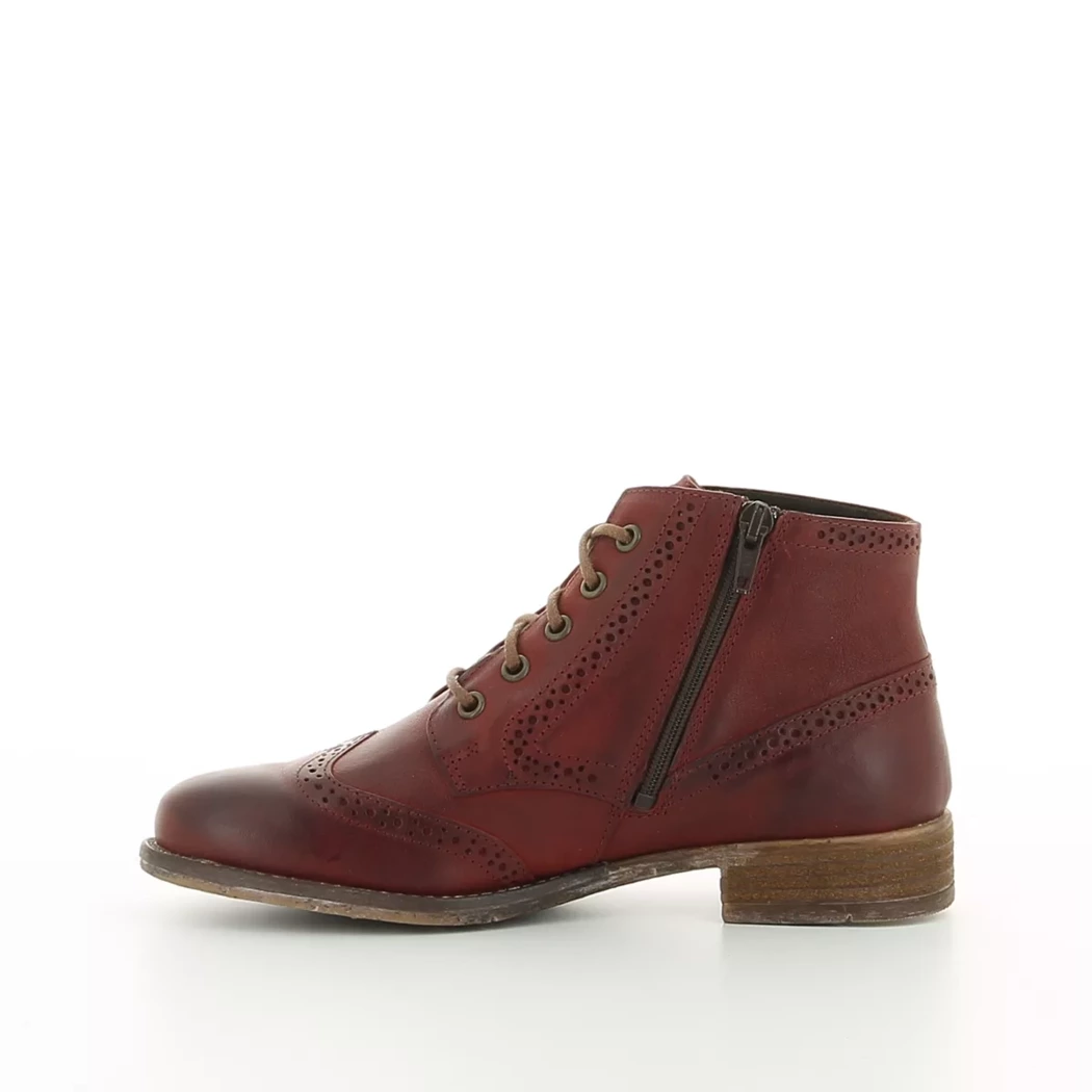 Image (4) de la chaussures Josef Seibel - Bottines Bordeaux en Cuir