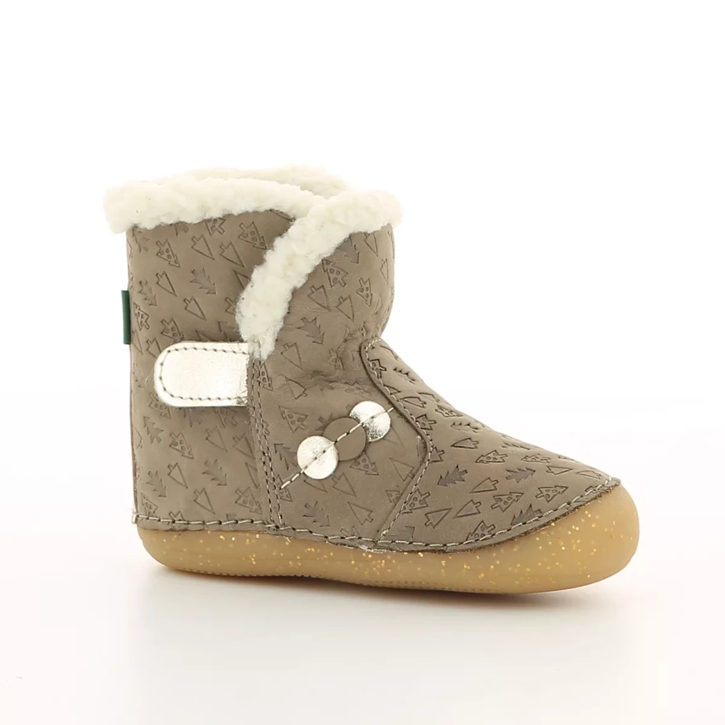 Image (1) de la chaussures Kickers - Boots Taupe en Cuir nubuck