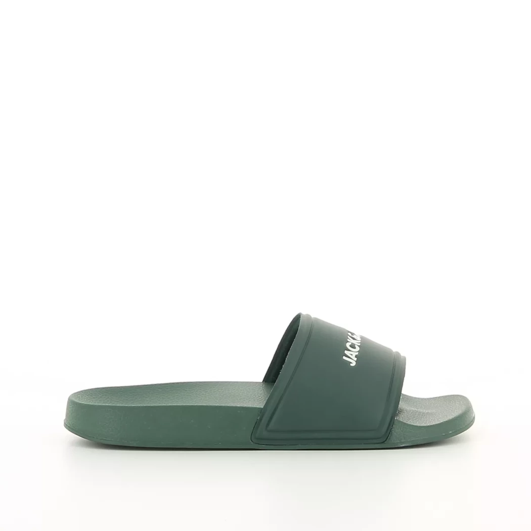 Image (2) de la chaussures Jack & Jones - Tongs et Plage Vert en Caoutchouc