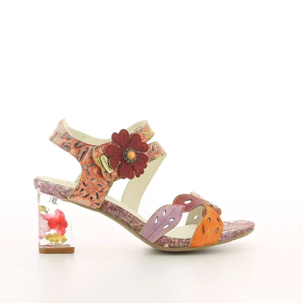 Image (2) de la chaussures Laura Vita - Sandales et Nu-Pieds Multicolore en Cuir