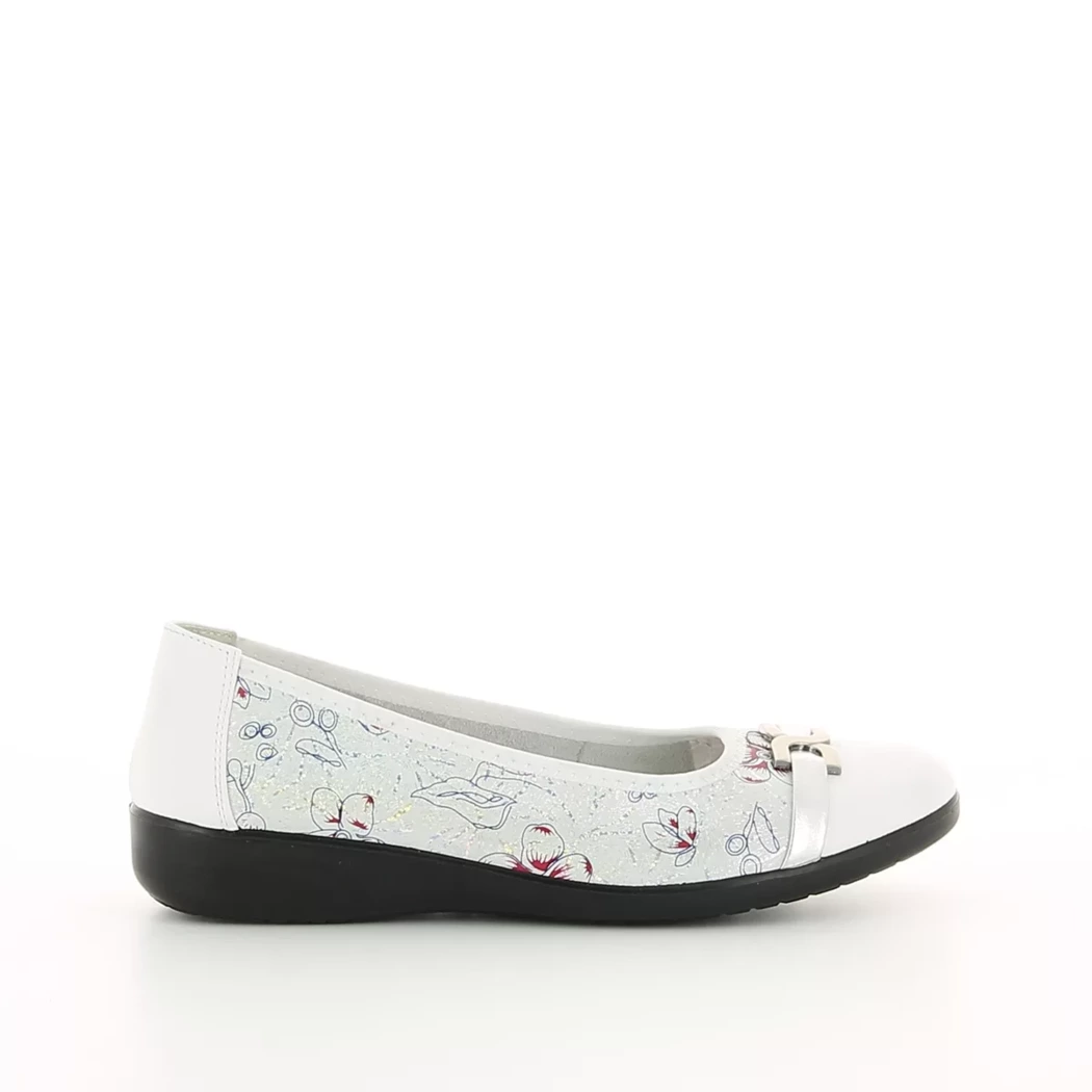 Image (2) de la chaussures Inea - Ballerines Blanc en Cuir nubuck