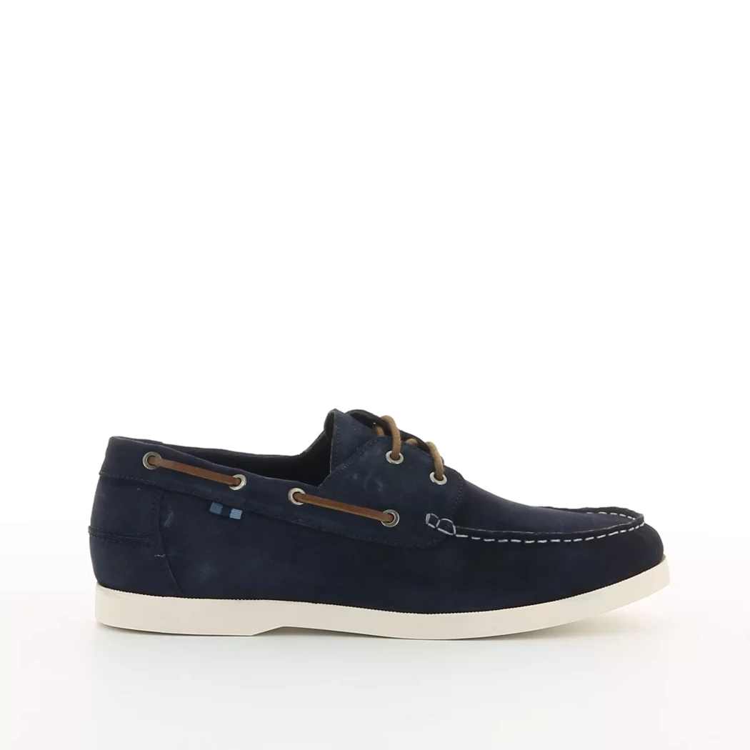 Image (2) de la chaussures Jack & Jones - Chaussures bateau Bleu en Cuir nubuck