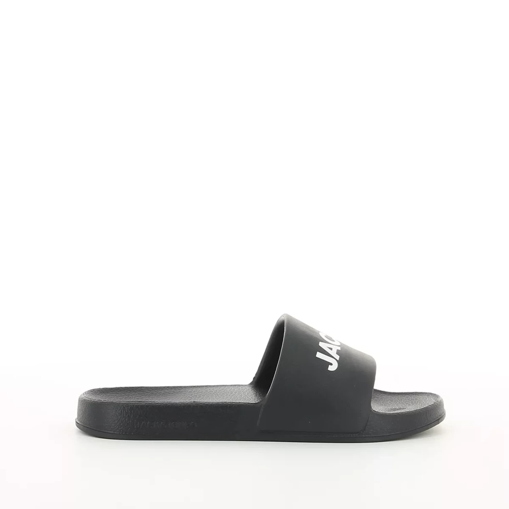 Image (2) de la chaussures Jack & Jones - Tongs et Plage Noir en Caoutchouc