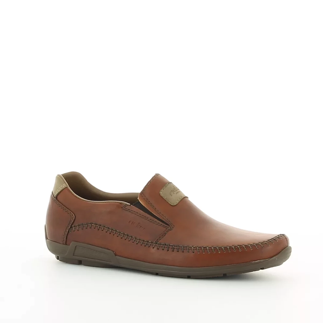 Image (1) de la chaussures Rieker - Mocassins Cuir naturel / Cognac en Cuir