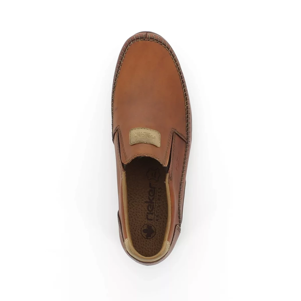 Image (6) de la chaussures Rieker - Mocassins Cuir naturel / Cognac en Cuir