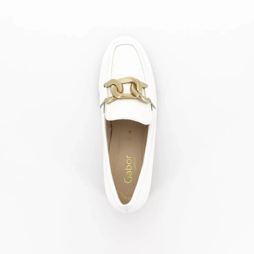 Image (6) de la chaussures Gabor - Mocassins Blanc en Cuir