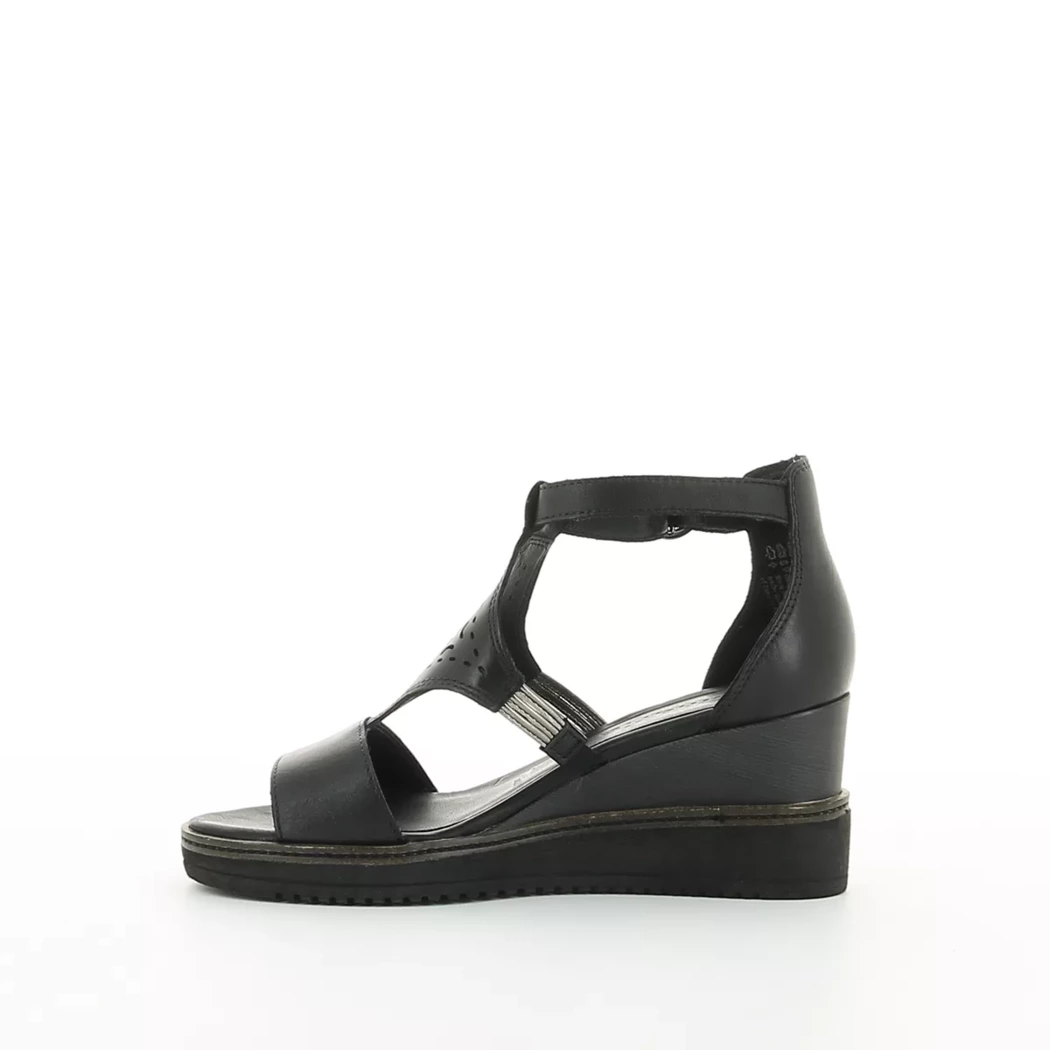 Image (4) de la chaussures Tamaris - Sandales et Nu-Pieds Noir en Cuir