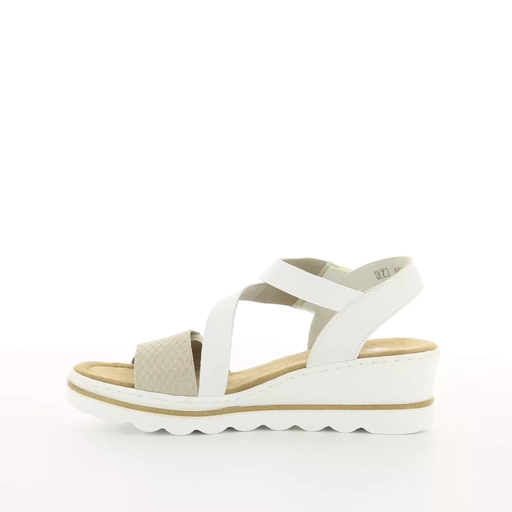 Image (4) de la chaussures Rieker - Sandales et Nu-Pieds Blanc en Cuir