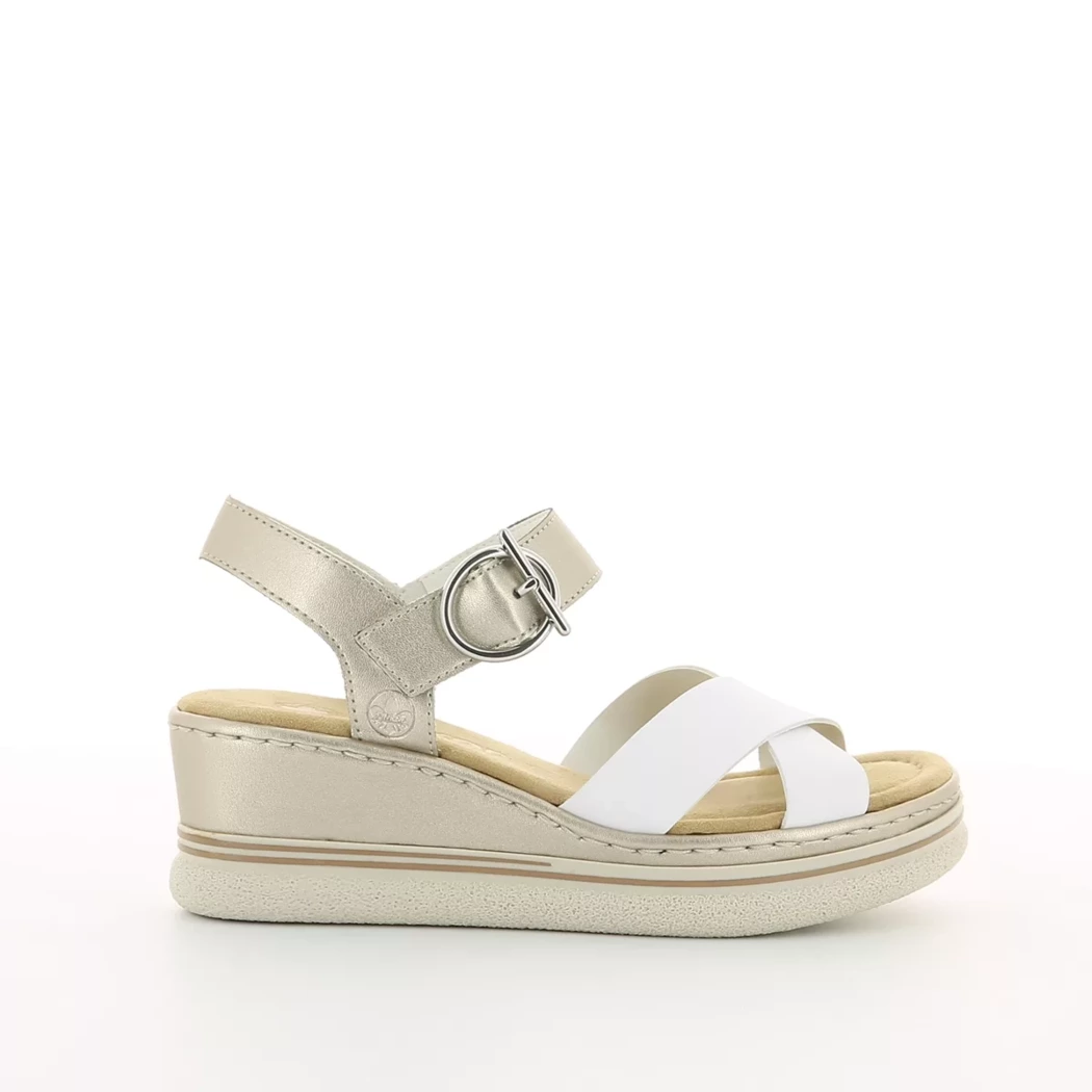 Image (2) de la chaussures Rieker - Sandales et Nu-Pieds Blanc en Cuir