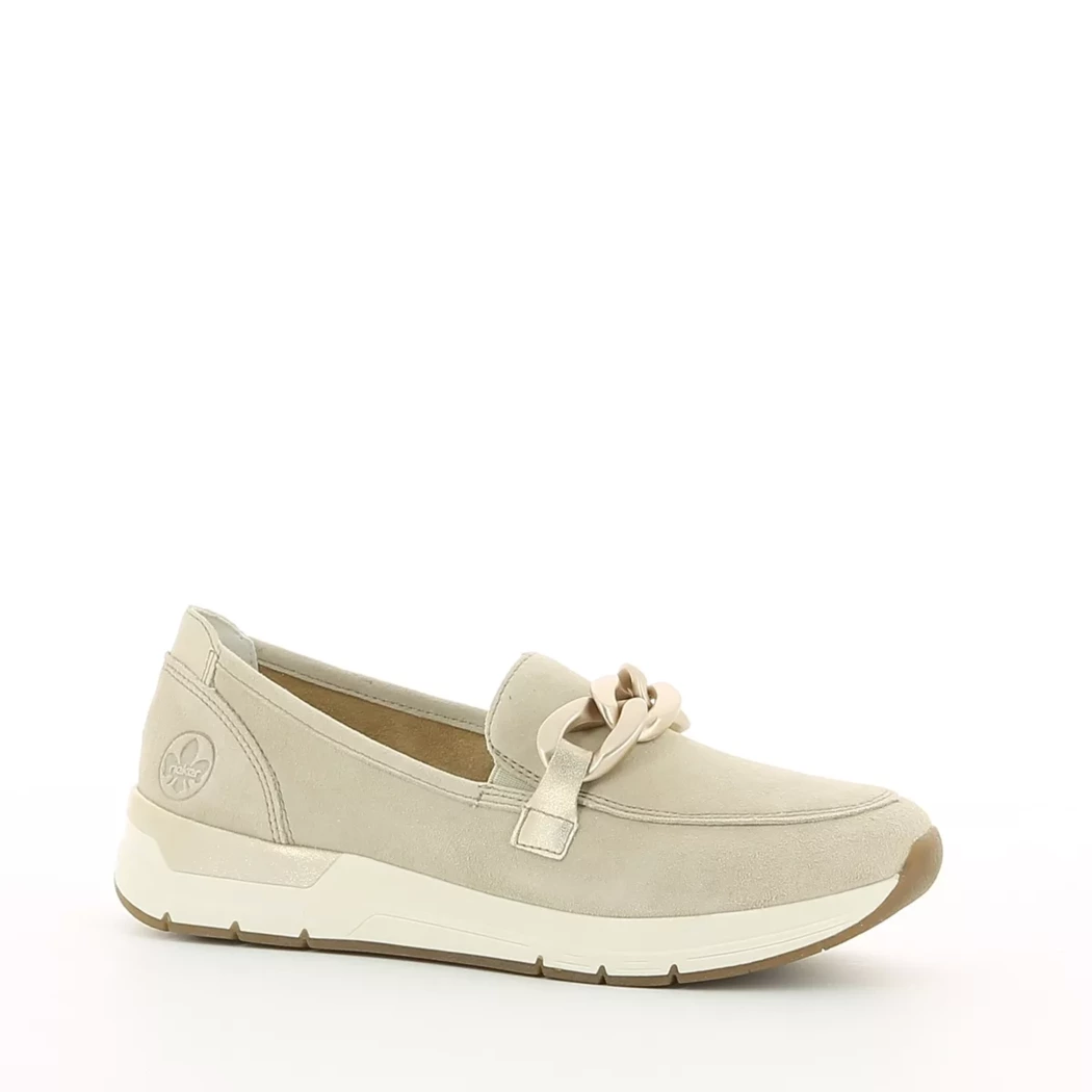 Image (1) de la chaussures Rieker - Mocassins Beige en Cuir nubuck