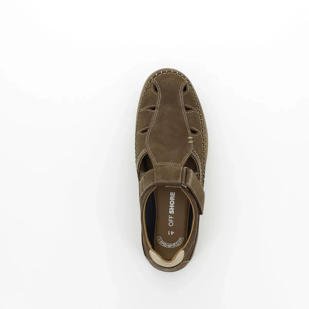 Image (6) de la chaussures Off Shore - Sandales et Nu-Pieds Taupe en Cuir