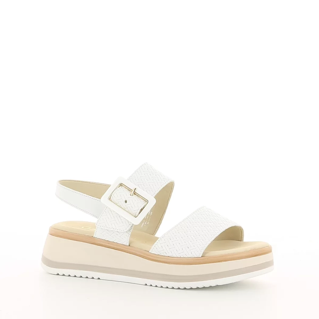 Image (1) de la chaussures Gabor - Sandales et Nu-Pieds Blanc en Cuir