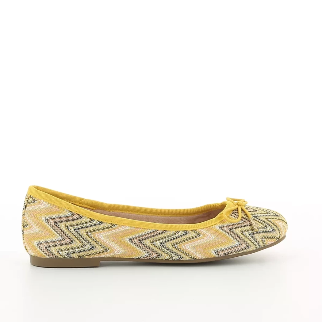 Image (2) de la chaussures Tamaris - Ballerines Jaune en Textile