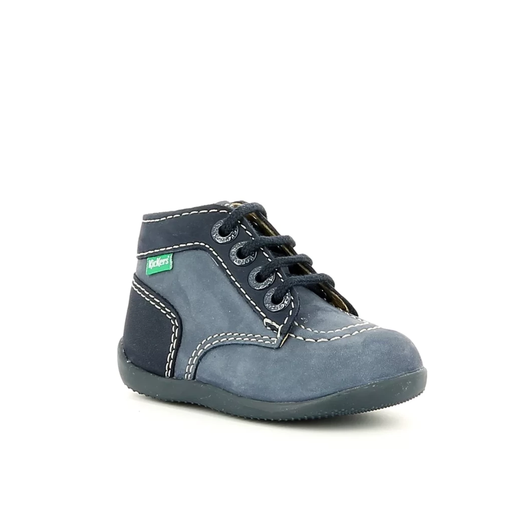 Image (1) de la chaussures Kickers - Bottines Bleu en Cuir nubuck