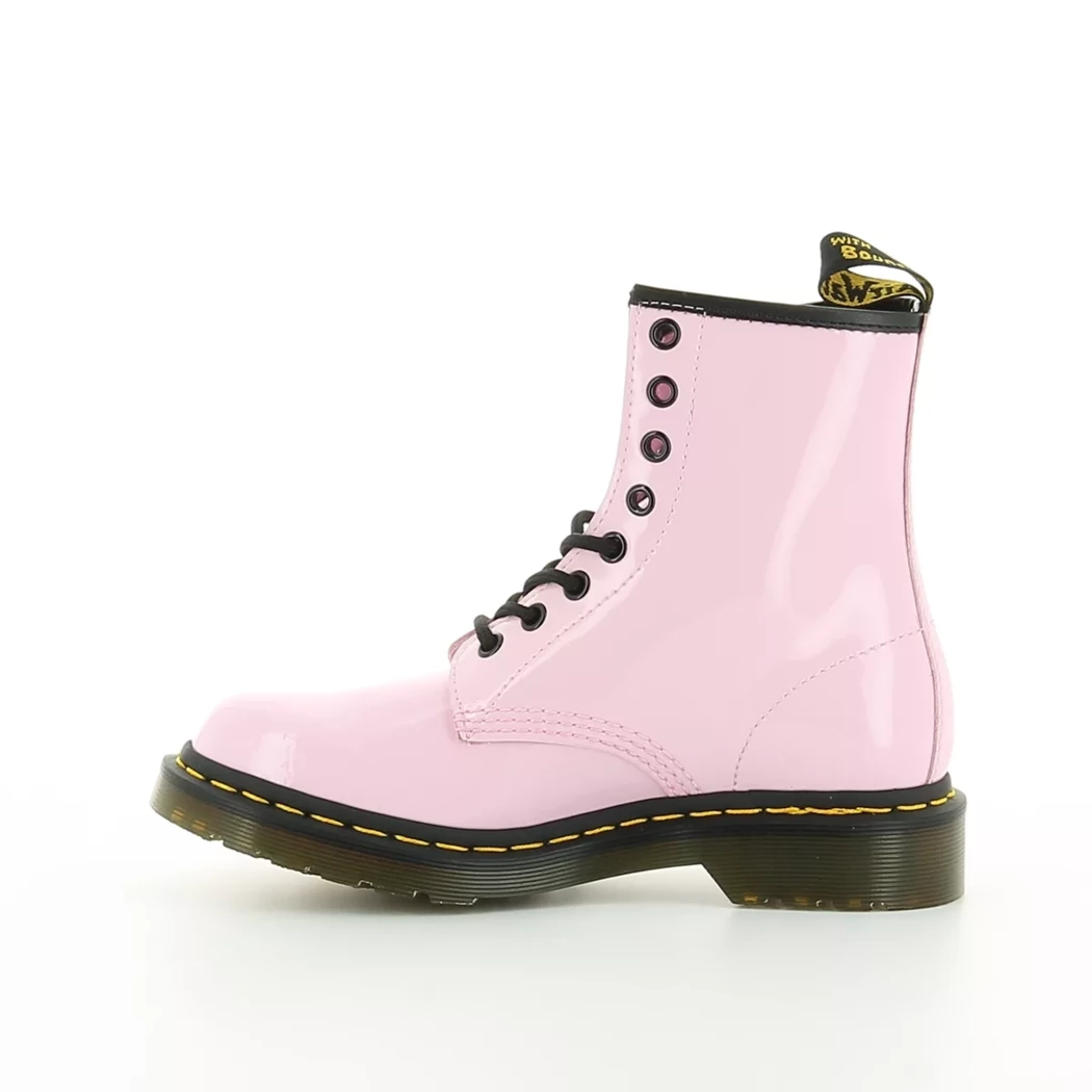 Image (4) de la chaussures Dr. Martens - Bottines Rose en Cuir vernis