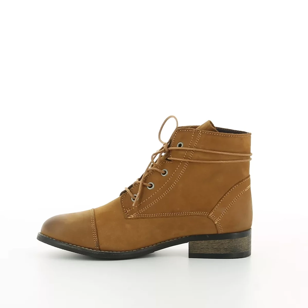 Image (4) de la chaussures PX - Bottines Cuir naturel / Cognac en Cuir nubuck