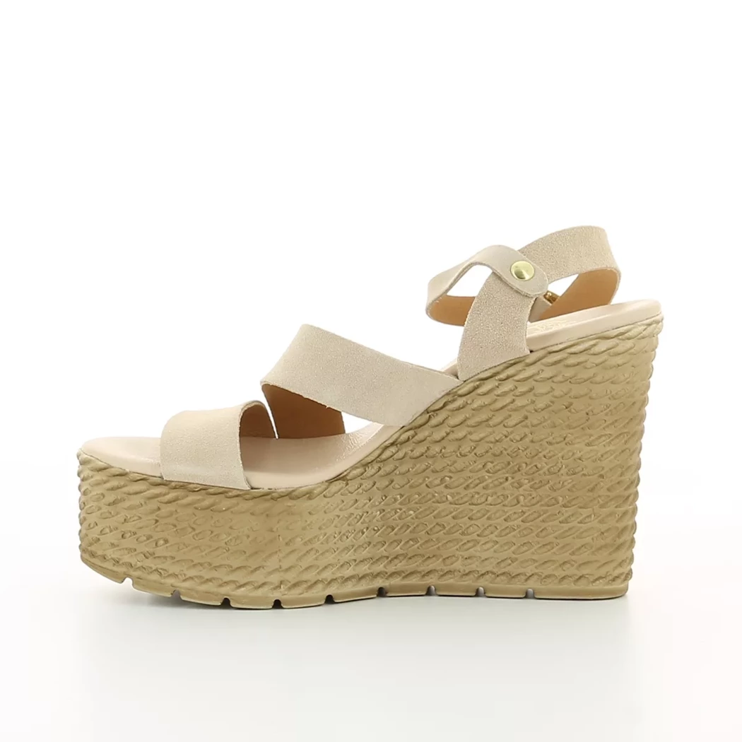 Image (4) de la chaussures Mes jolis nu-pieds - Sandales et Nu-Pieds Beige en Cuir nubuck