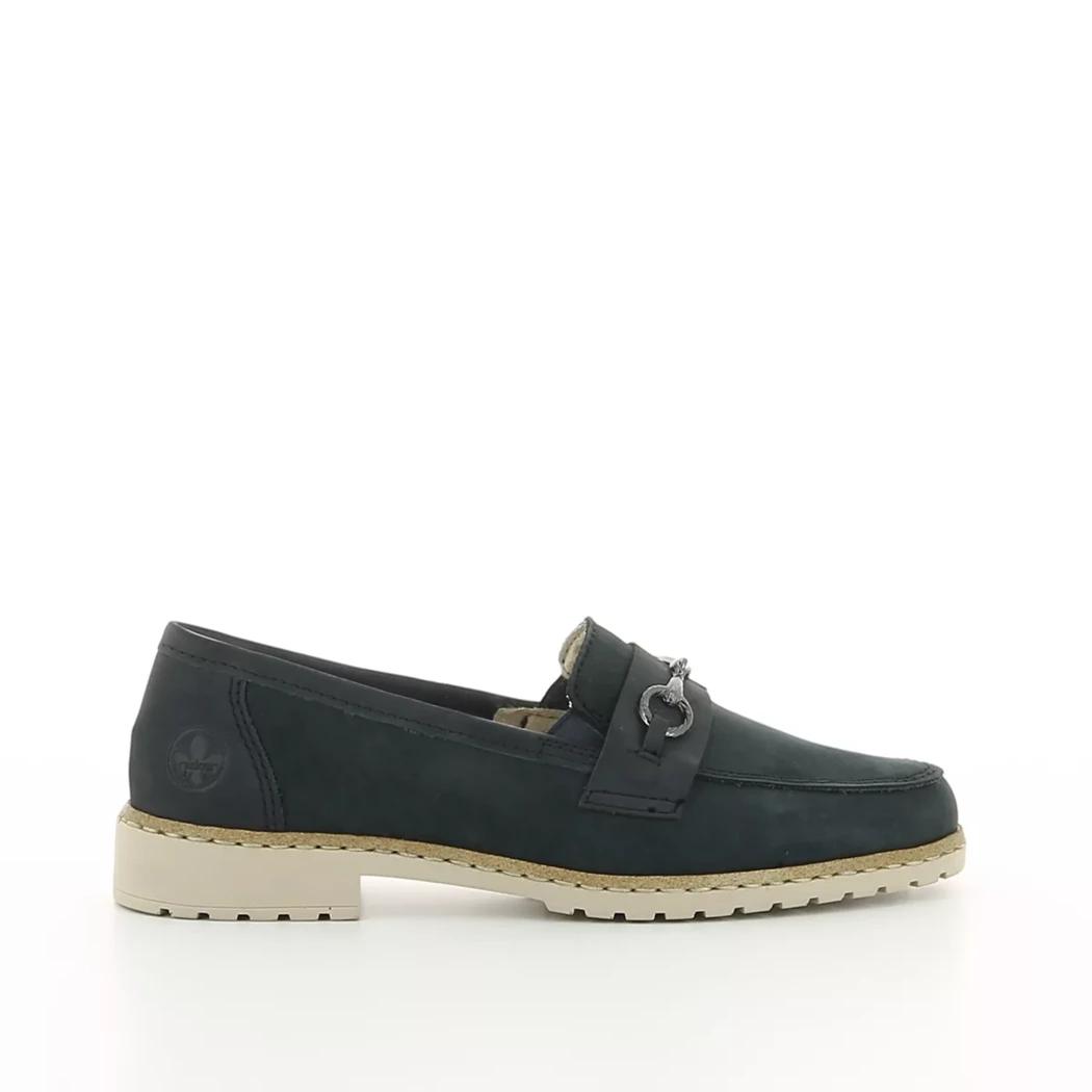 Image (2) de la chaussures Rieker - Mocassins Bleu en Cuir nubuck