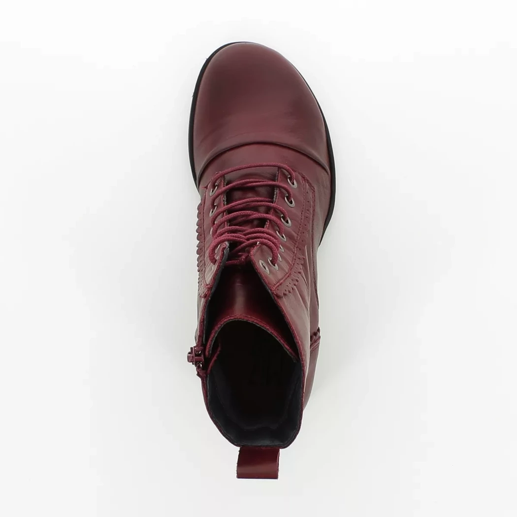 Image (6) de la chaussures Miz Mooz - Bottines Bordeaux en Cuir