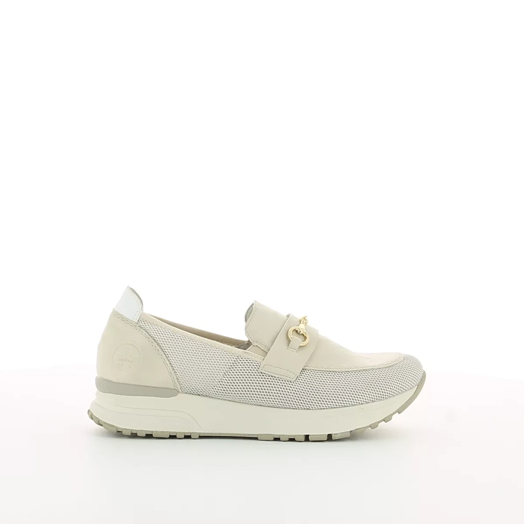 Image (2) de la chaussures Rieker - Mocassins Beige en Cuir et textile