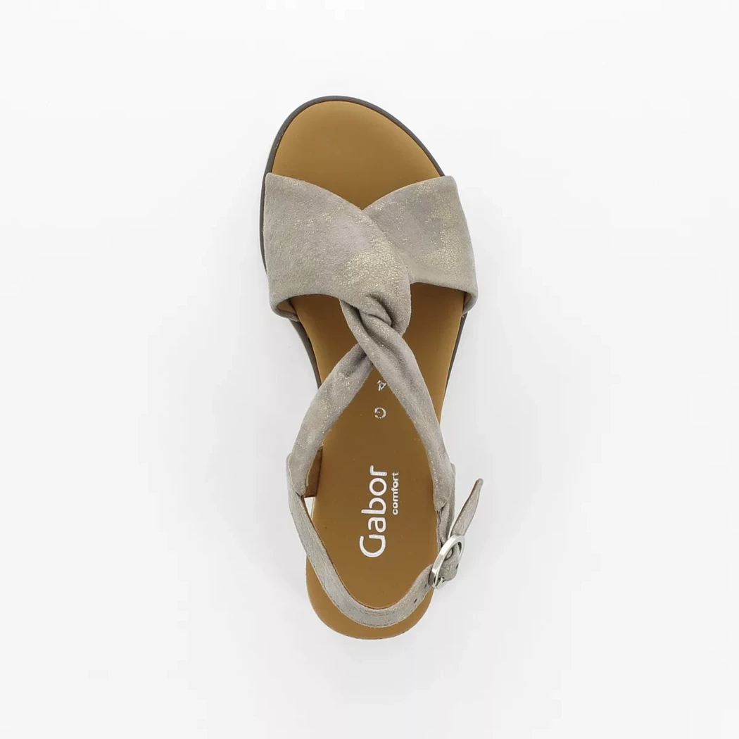 Image (6) de la chaussures Gabor - Sandales et Nu-Pieds Taupe en Cuir nubuck